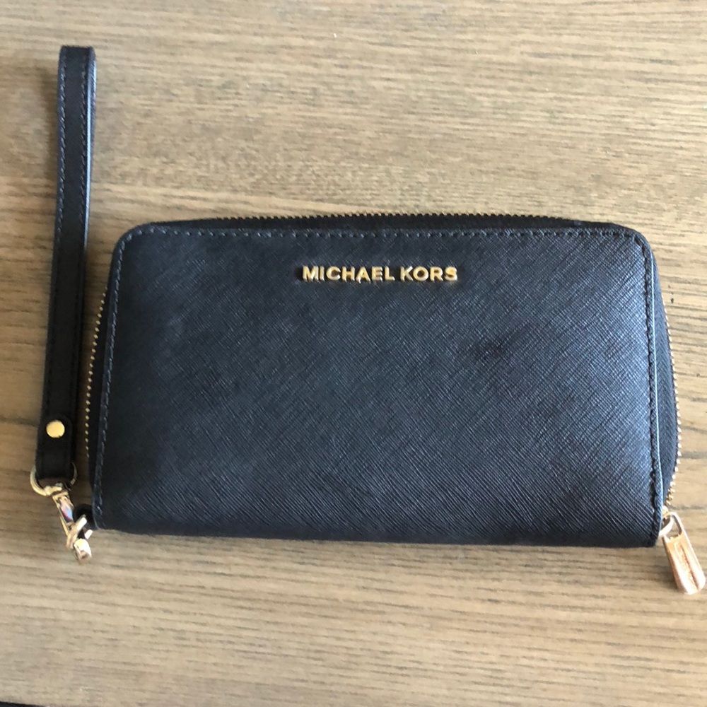 Michael Kors Black Wristlet Wallet